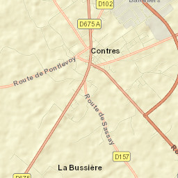 Contres Street Map