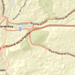 Porrentruy District Street Map