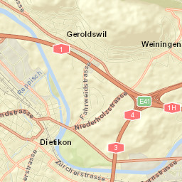 Dietikon / Kreuzacker Street Map
