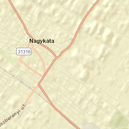 Nagykáta Street Map