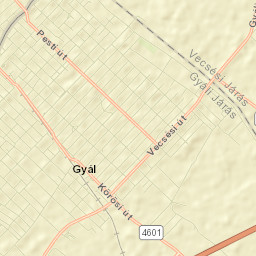 Gyál Street Map