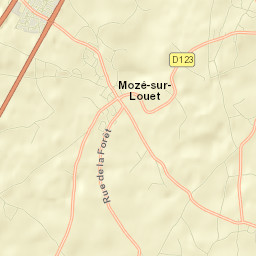 Mozé-sur-Louet Street Map