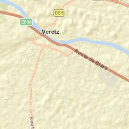 Véretz Street Map