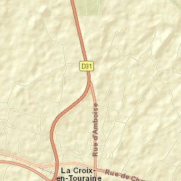 La Croix-en-Touraine Street Map