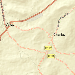 Varzy Street Map