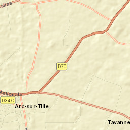 Arc-sur-Tille Street Map