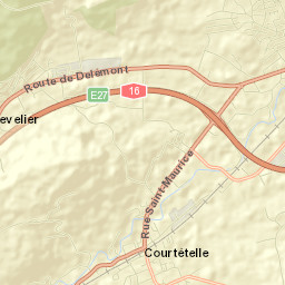 Delémont District Street Map