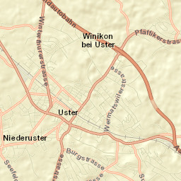 Uster / Kirch-Uster Street Map
