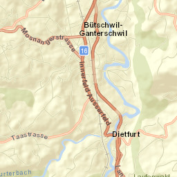 Bütschwil Street Map
