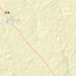 Vál Street Map