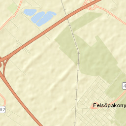 Felsőpakony Street Map