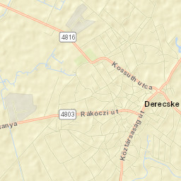 Derecske Street Map