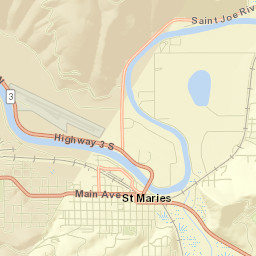 Saint Maries Street Map