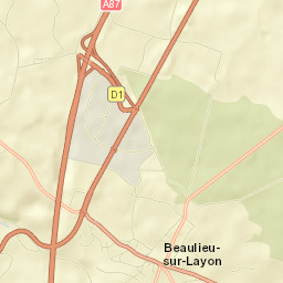 Beaulieu-sur-Layon Street Map