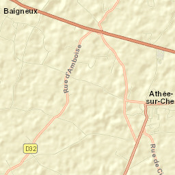 Athée-sur-Cher Street Map