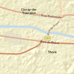 Civray-de-Touraine Street Map