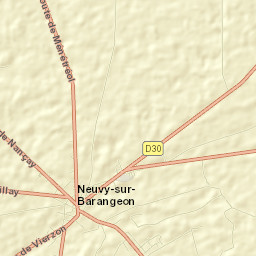 Neuvy-sur-Barangeon Street Map