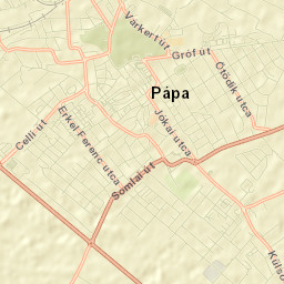 Pápa Street Map