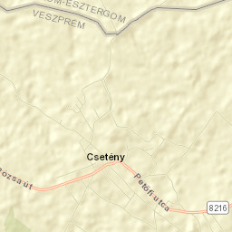 Csetény Street Map