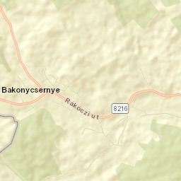 Bakonycsernye Street Map