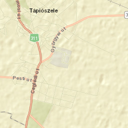Tápiószele Street Map