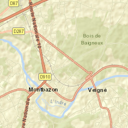 Veigné Street Map