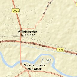 Villefranche-sur-Cher Street Map