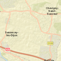Sennecey-lès-Dijon Street Map