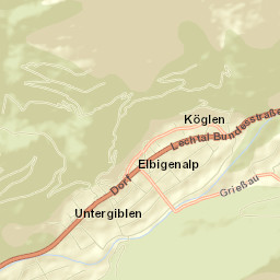 Elbigenalp Street Map