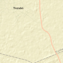 Tiszabő Street Map