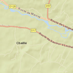 Cheillé Street Map