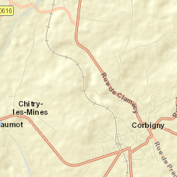 Corbigny Street Map