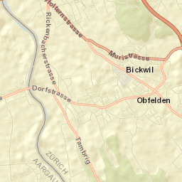 Obfelden / Toussen Street Map