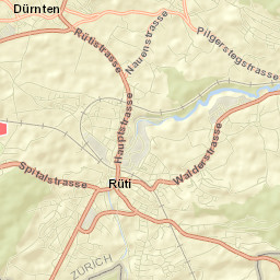 Rüti / Dorfzentrum Südl. Teil Street Map
