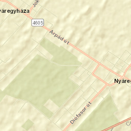 Nyáregyháza Street Map