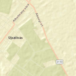 Újszilvás Street Map