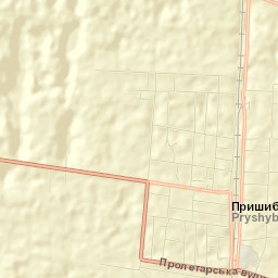 Pryshyb Street Map