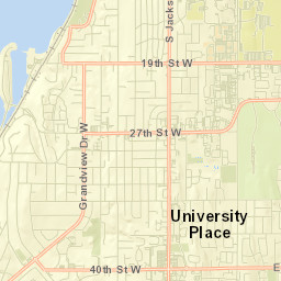 University Place Street Map
