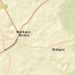 Martigné-Briand Street Map