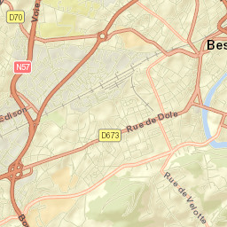 Besançon Street Map