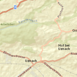 Uznach Street Map