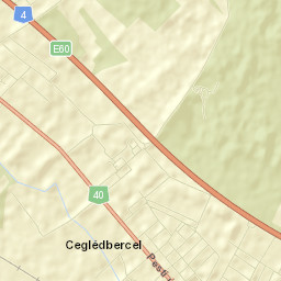 Ceglédbercel Street Map