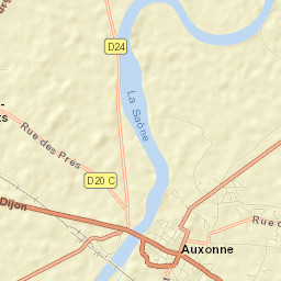 Auxonne Street Map