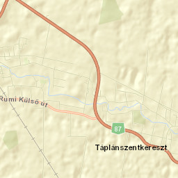 Táplánszentkereszt Street Map