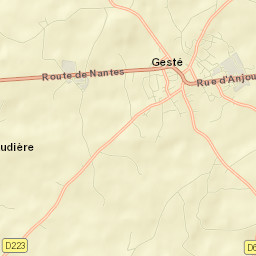 Gesté Street Map