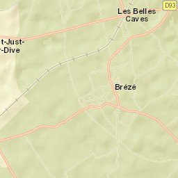 Brézé Street Map