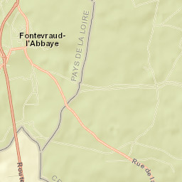 Fontevraud-l'Abbaye Street Map