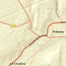 Prémery Street Map