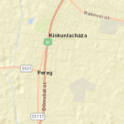 Kiskunlacháza Street Map