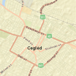 Cegléd Street Map